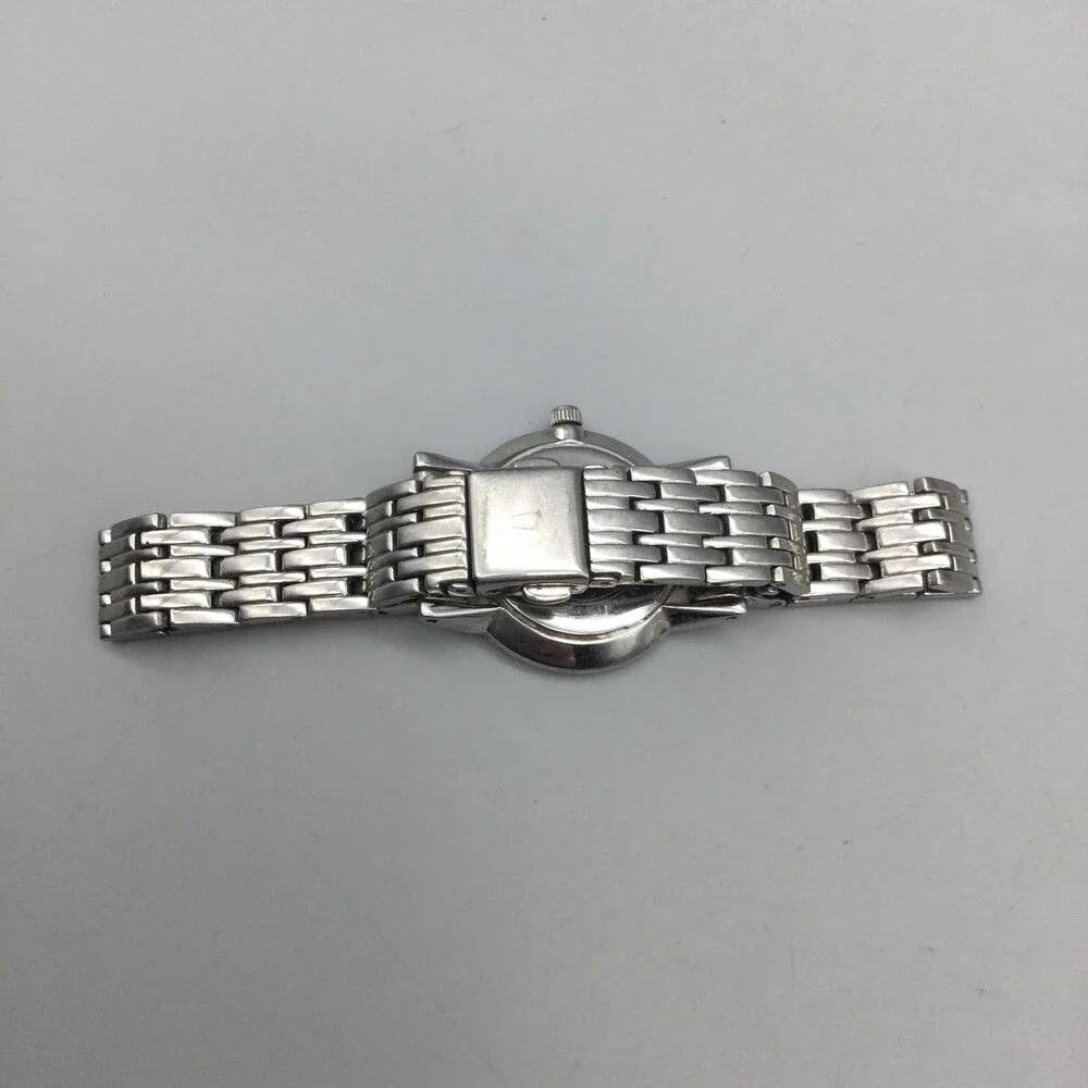 Bulova Womens Watch 27mm Black Dial Stainless Steel B96P148 New Battery 7.5